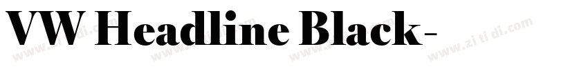 VW Headline Black字体转换